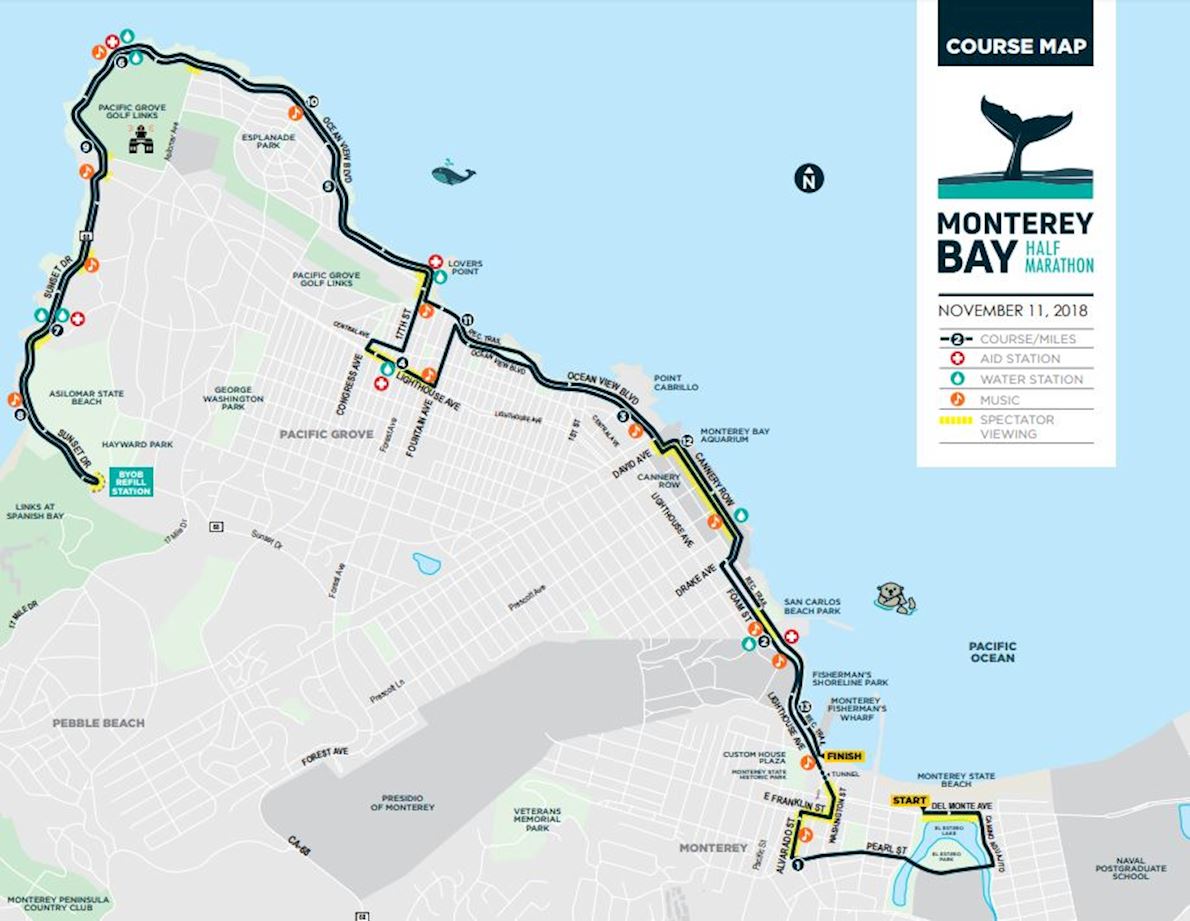 Monterey Bay Half Marathon, Nov 09 2019 World's Marathons